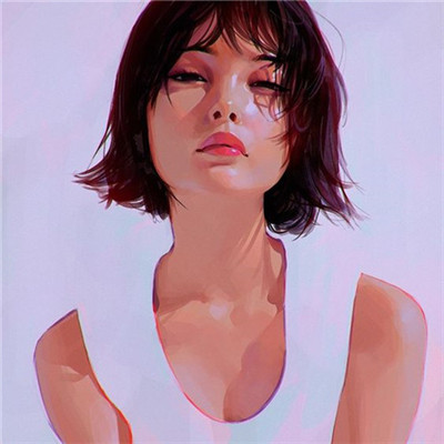 25张超好看的手绘帅气短发女生头像