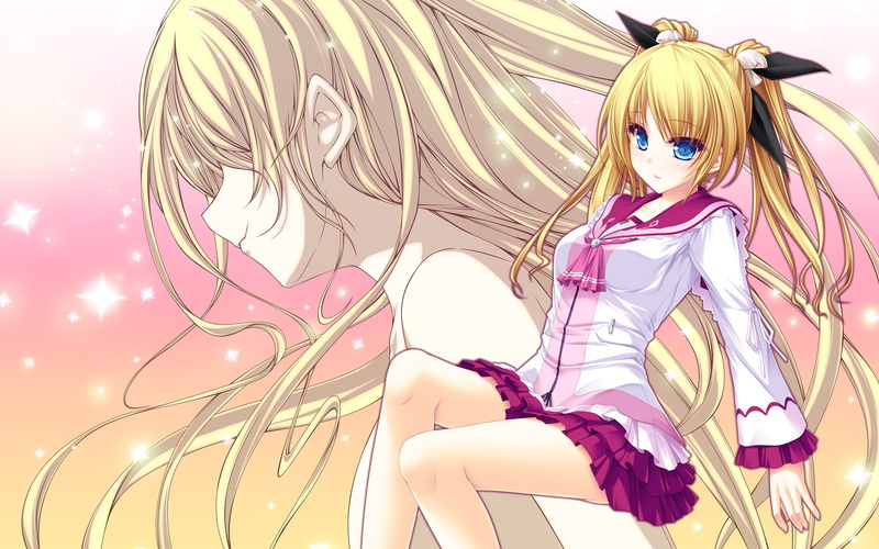 双马尾金发蓝眼动漫少女壁纸合集