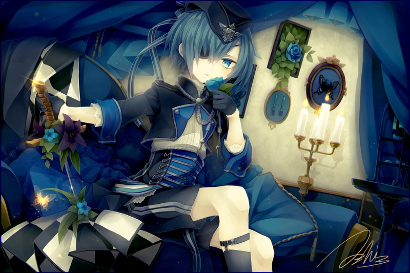 动漫美少女 手作摆件 室内庆典场景高清壁纸