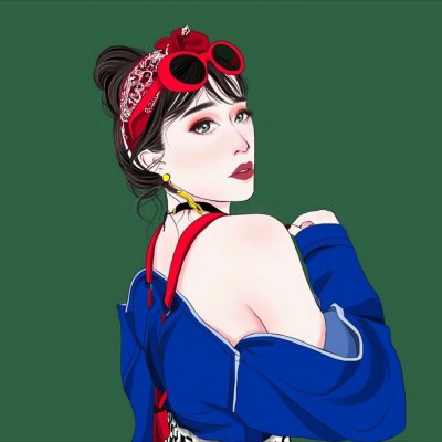 32张高清时尚女生手绘头像合集 氛围感拉满