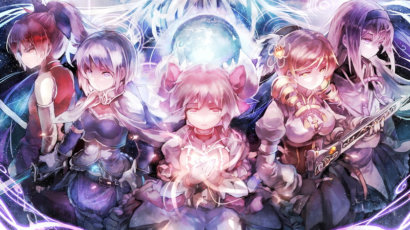 1080P魔法少女小圆主题手办壁纸 俯拍无人物款