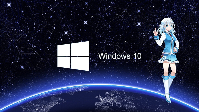 Windows 10系统娘户冢瞳子1080P壁纸来啦