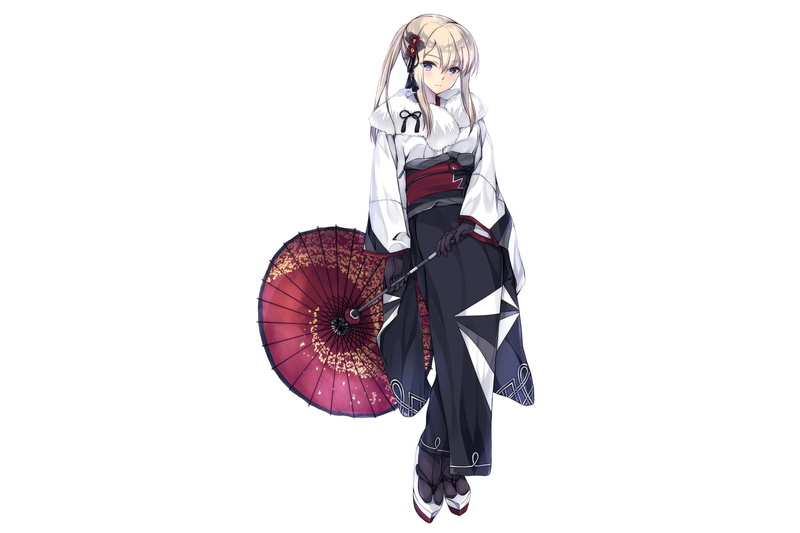 舰队收藏金发蓝眼金发舰娘欧根亲王高清手机壁纸 1080P分辨率