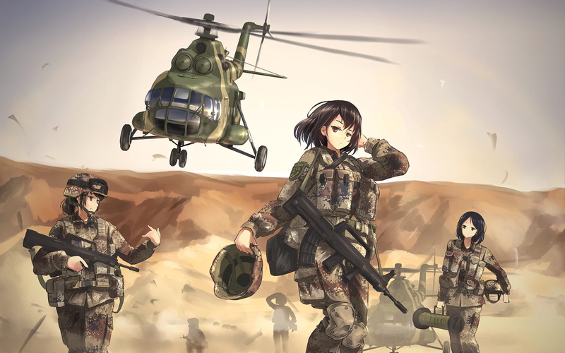 沙漠武装少女动漫机甲壁纸合集