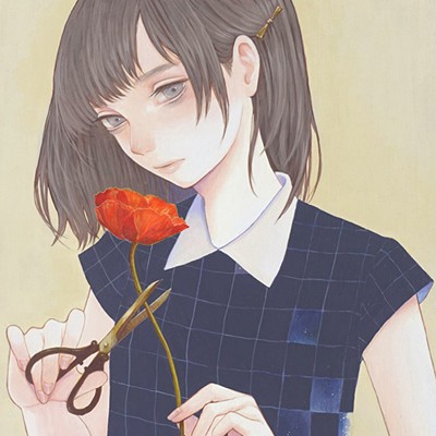 # 8张高清好看的简约风动漫小女生头像