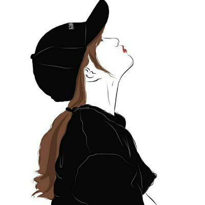 24张高清黑白时尚女生手绘头像合集