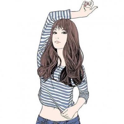 24张简约气质款女生手绘头像 适配微信头像高清素材