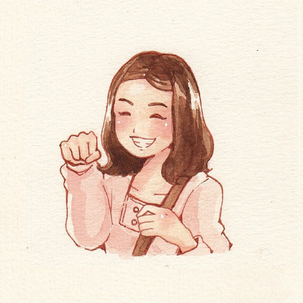 # 9张超治愈！暖到心化的动漫微笑女生头像合集