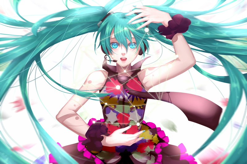 这组初音未来壁纸太戳了！蓝发少女举手投足都超灵动