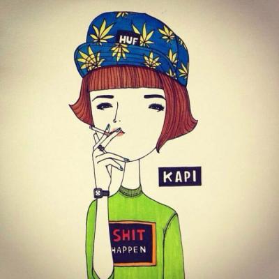 14张高清好看的动漫戴帽女生QQ头像