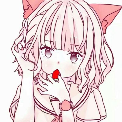 17张超可爱粉色系动漫女生萌头像 高清无水印