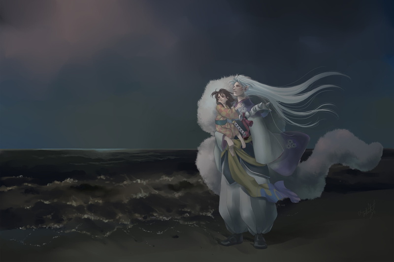 犬夜叉1080P高清壁纸 杀生丸与铃超绝画面