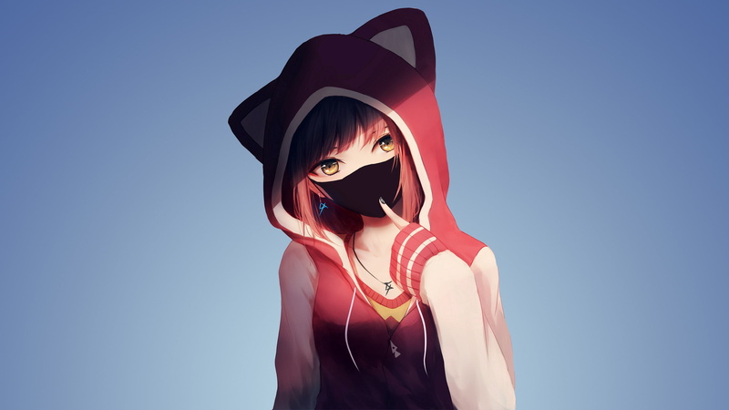 绝美的二次元粉系都市少女壁纸