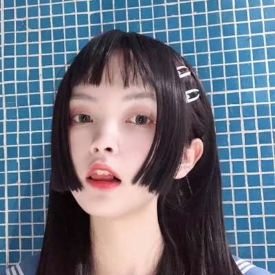 36张高清小清新浅蓝色女生头像合集
