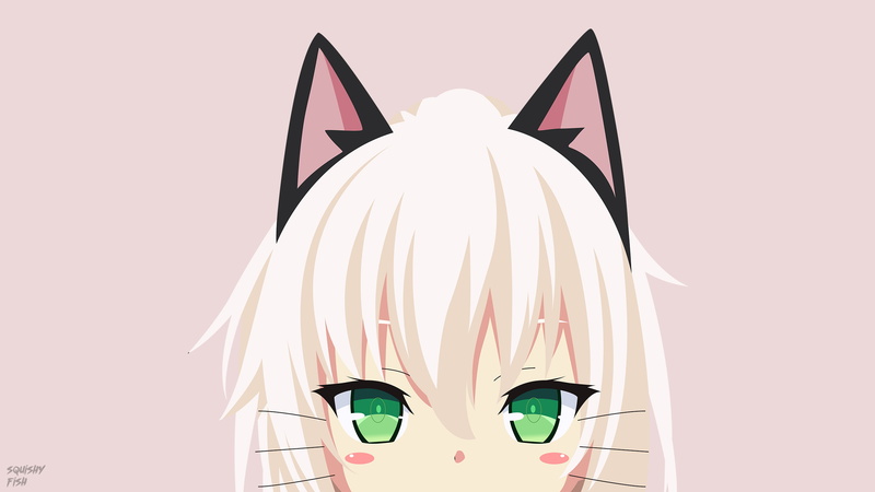 《诺拉与国王与流浪猫之心》动漫壁纸合集 绿瞳兽耳白毛少女2K高清图