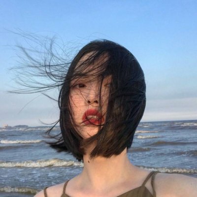 36张高清小清新浅蓝色女生头像合集