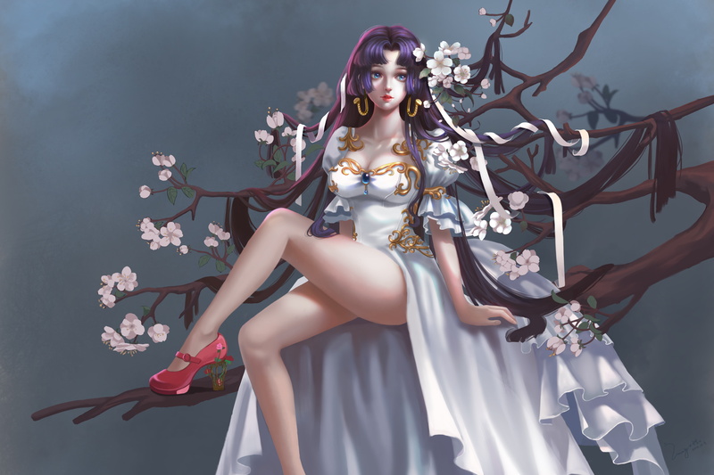 海贼王女帝cosplay手机壁纸 480P高清版