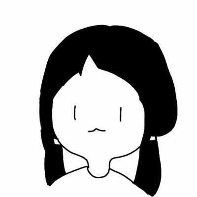 16张可爱女生黑白简笔画头像 高清无水印合集