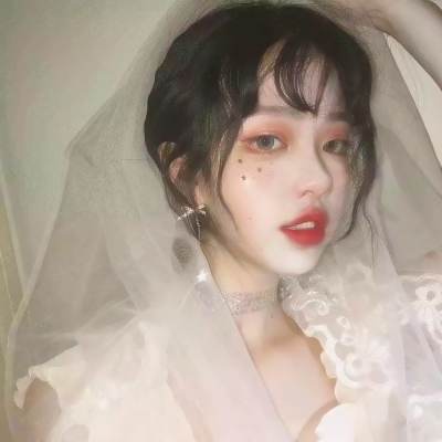 15张高清伤感风披头纱婚纱女生头像合集