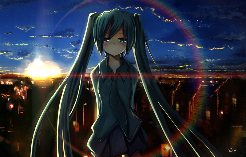 校园风初音未来壁纸合集