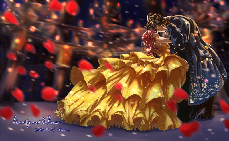 跨次元联动！《美女与野兽》遇上《晨曦公主》 哈克与尤娜高清壁纸