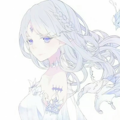 7张高清蓝色系动漫女生QQ头像 氛围感拉满