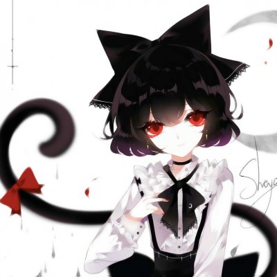 12张暗黑风妖系动漫猫女头像 高清猫系女生头像合集