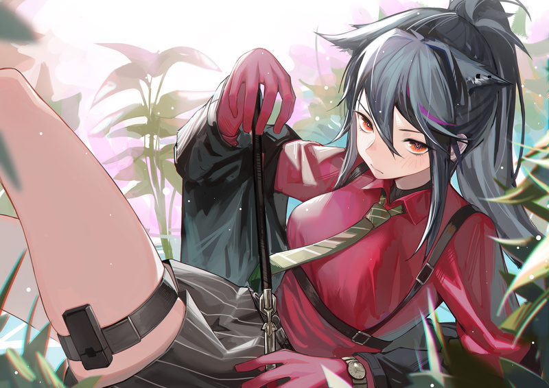 明日方舟德克萨斯同人壁纸 720P高清手机壁纸