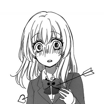 17张高清好看的动漫女生黑白头像合集