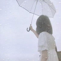 女生失恋淋雨头像 23张伤感氛围感头像合集
