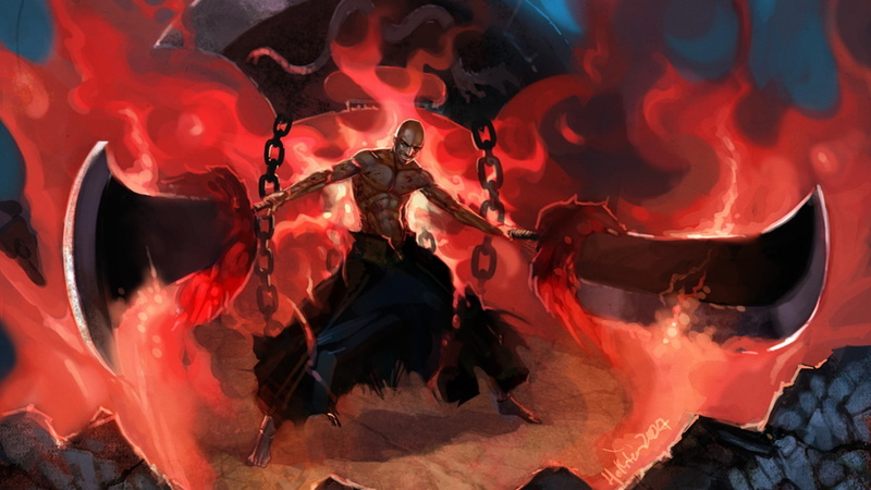 《死神》斑目一角卍解武器手绘高清壁纸合集