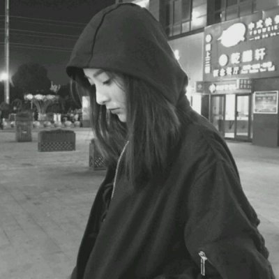 13张高清无文字黑白伤感女生QQ头像合集