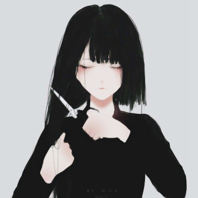 27张高清动漫黑化女生头像 氛围感拉满