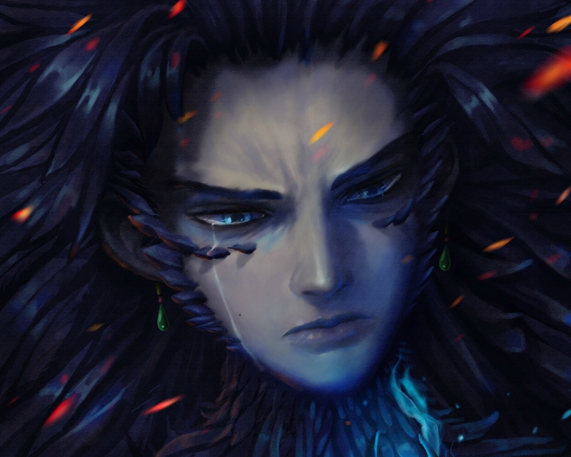 宫崎骏哈尔的移动城堡同人画 高颜值帅哥特写壁纸