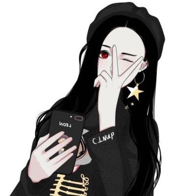 35张高清冷漠感女生漫画头像 可以直接下载的个性头像合集