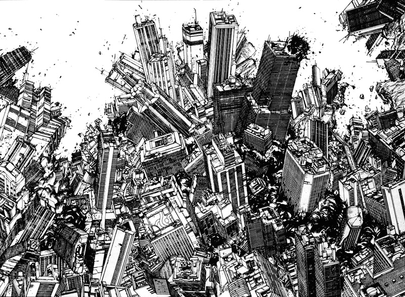 黑白赛博都市动画壁纸合集