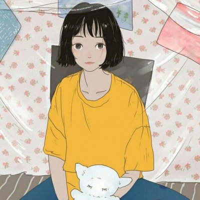 14张高清冷淡风漫画女生头像合集