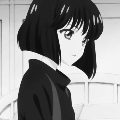 14张高清黑白动漫女生头像 氛围感拉满的卡通女头合集