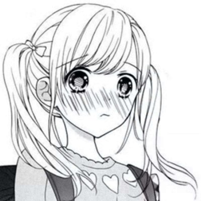 11张高清二次元黑白女生动漫头像 氛围感拉满