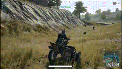 吃鸡玩家的神操作，看起来像在拍好莱坞大片