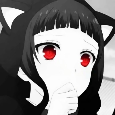 17张高清黑白丧系动漫女生头像