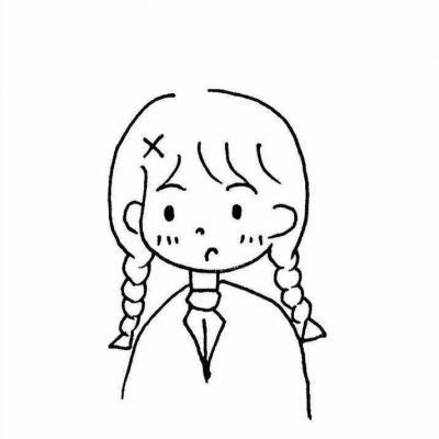 20张高清可爱小女孩简笔画头像合集