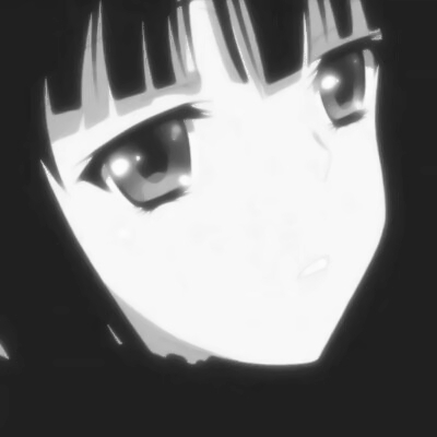 14张高清黑白动漫女生头像 氛围感拉满的卡通女头合集