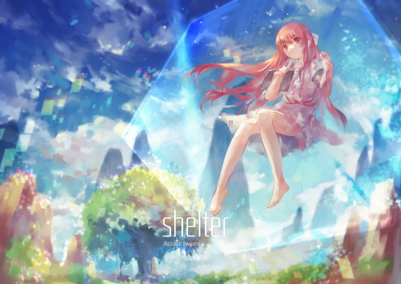 动漫壁纸分享：《Shelter》里的红发少女林 赤脚沉浸自然之美