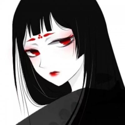 黑白风丧系动漫女生头像合集，11张高清质感图
