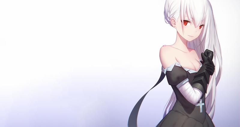 银发红眼二次元少女壁纸合集