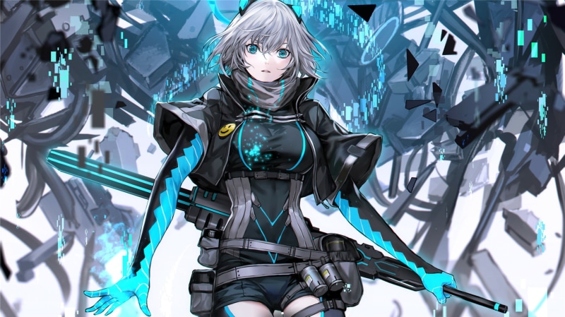 艾希 动漫插画 少女持械 1080P高清壁纸