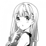 11张高清二次元黑白女生动漫头像 氛围感拉满