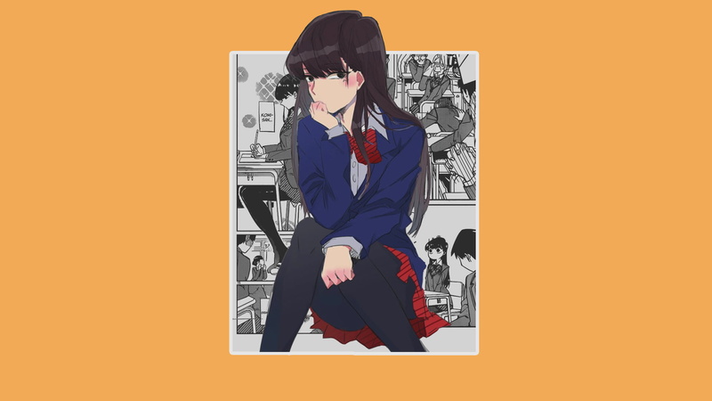 古见同学有交流障碍症 动漫少女 古见同学 动漫 画中画 古见硝子 4K高清手机壁纸