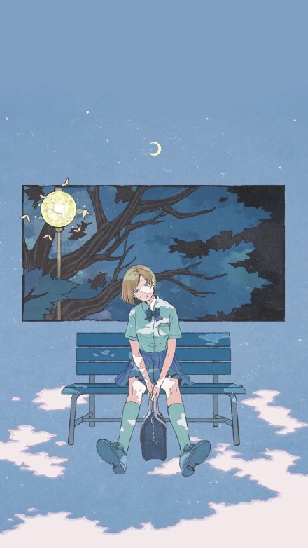 分享一组治愈感拉满的唯美插画壁纸